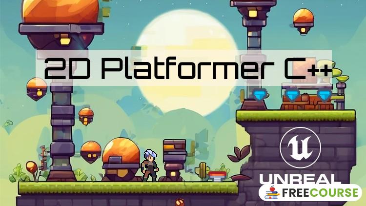 Banner Image Make a 2D platformer in Unreal engine 5 C++ - FreeCourse.pro